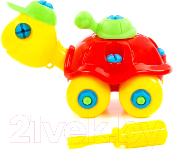 Изображение товара Игрушка-конструктор Полесье Черепашка / 83555 (24эл)