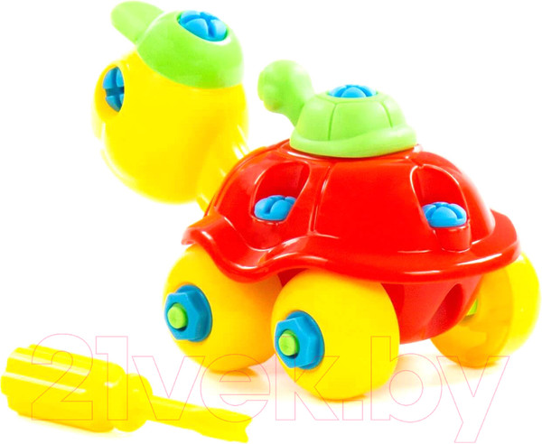 Изображение товара Игрушка-конструктор Полесье Черепашка / 83555 (24эл)