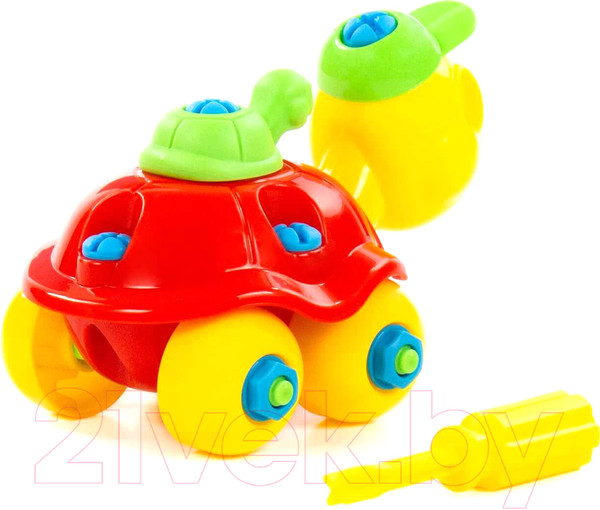 Изображение товара Игрушка-конструктор Полесье Черепашка / 83555 (24эл)