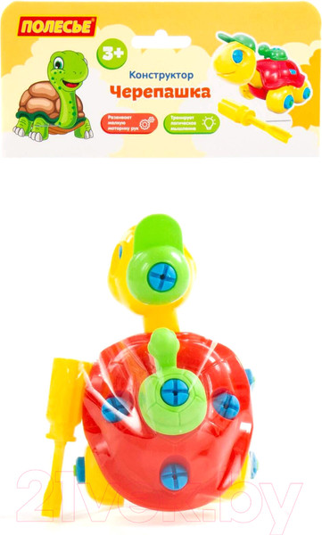 Изображение товара Игрушка-конструктор Полесье Черепашка / 83555 (24эл)