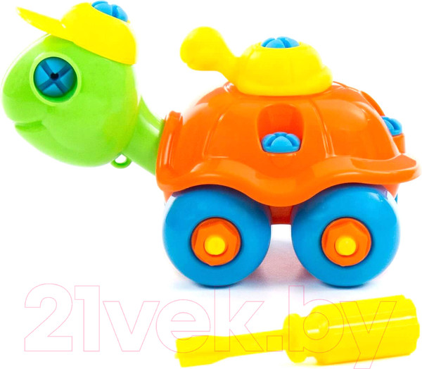 Изображение товара Игрушка-конструктор Полесье Черепашка / 83555 (24эл)