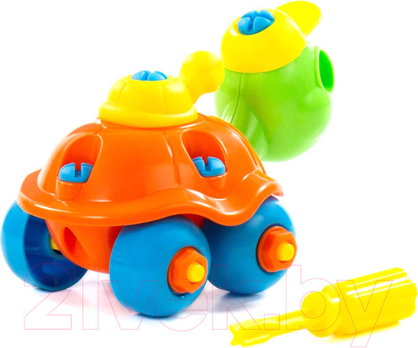 Изображение товара Игрушка-конструктор Полесье Черепашка / 83555 (24эл)