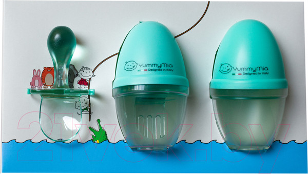 Изображение товара Набор столовых приборов для кормления YummyMia Мишка / B3 (зеленый)