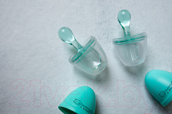 Изображение товара Набор столовых приборов для кормления YummyMia Мишка / B3 (зеленый)