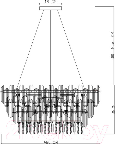 Изображение товара Люстра Divinare Bellatrix 3510/02 SP-18