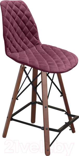 Изображение товара Стул барный Sheffilton SHT-ST29-C12/S80-1 (ежевичное вино/темный орех/черный муар)