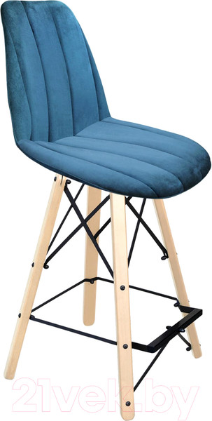 Изображение товара Стул барный Sheffilton SHT-ST29-C1/S80-1 (морская глубина/прозрачный лак/черный муар)
