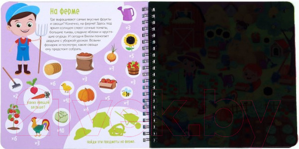 Изображение товара Развивающая книга Буква-ленд Найди и сосчитай с Вилли с волшебным фонариком / 4700934