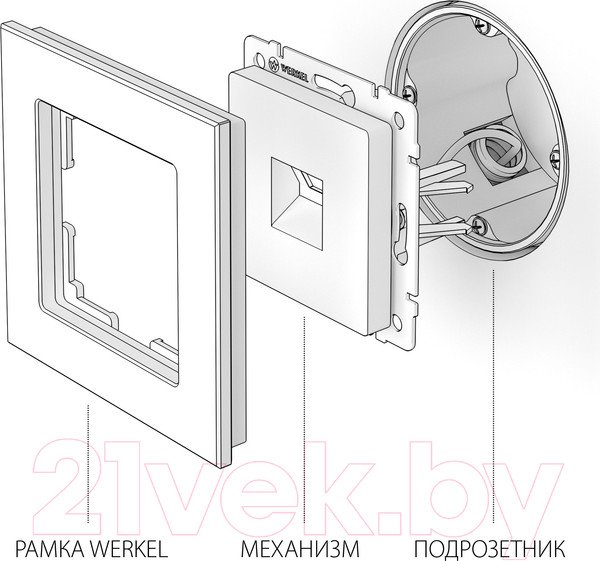 Изображение товара Розетка Werkel W1182008 / a051604 (черный матовый)