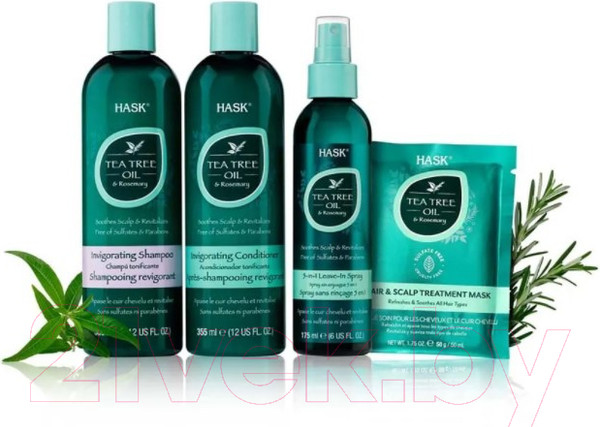 Изображение товара Маска для волос HASK Укрепляющая С маслом чайного дерева и экстрактом розмарина (50мл)