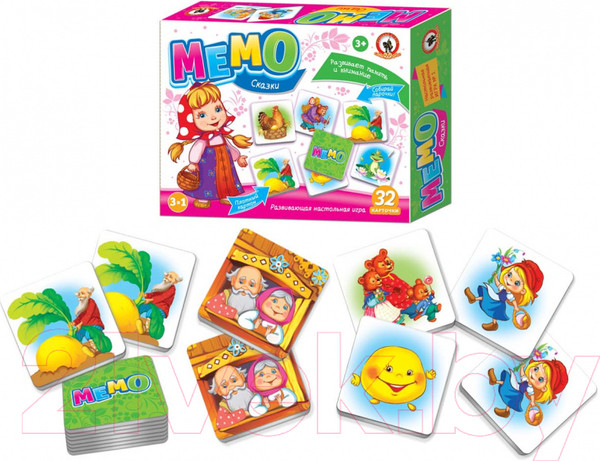 Изображение товара Настольная игра Русский стиль Мемо Сказки / RS-03450