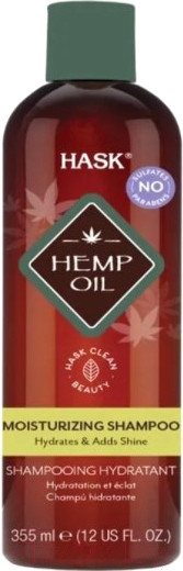 Изображение товара Шампунь для волос HASK Увлажняющий с конопляным маслом и экстрактом агавы (355мл)