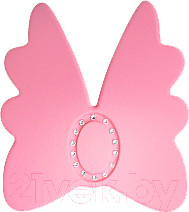 Изображение товара Накладка декоративная для мебели Лель Бант со стразами 001.4 (светло-розовый)