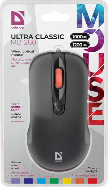 Изображение товара Мышь Defender Ultra Classic MB-280 / 52281