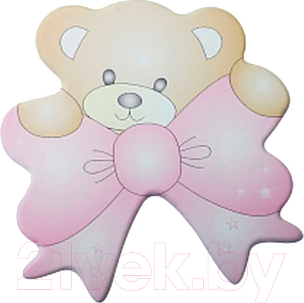 Изображение товара Накладка декоративная для мебели Лель Мишка с бантиком 020.1 (сиреневый)