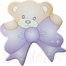 Изображение товара Накладка декоративная для мебели Лель Мишка с бантиком 020.2 (сиреневый)