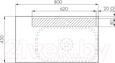 Изображение товара Тумба под умывальник Акватон Мишель 80 (1A256801MIX30)