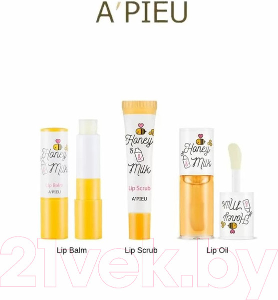 Изображение товара Бальзам для губ A'Pieu Honey & Milk Lip Balm (3.3г)