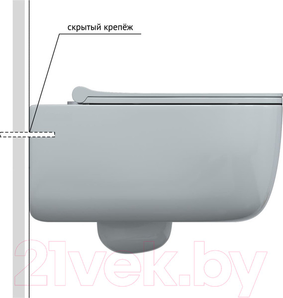 Изображение товара Унитаз подвесной Bocchi V-Tondo 1416-001-0129 + A0336-001