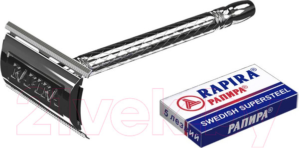 Изображение товара Бритвенный станок Rapira Суперсталь + лезвия (5шт)