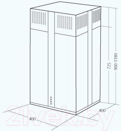 Изображение товара Вытяжка коробчатая Akpo Isla Luna 40 WK-9 (нержавеющая сталь)