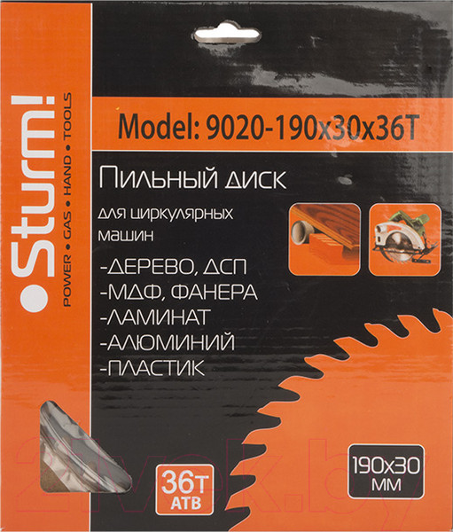 Изображение товара Пильный диск Sturm! 9020-190-30-36T