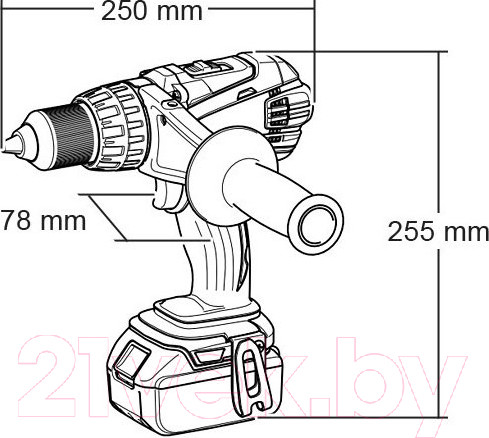 Изображение товара Профессиональная дрель-шуруповерт Makita DDF458Z