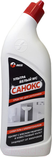 Изображение товара Чистящее средство для ванной комнаты Санокс Гель ультра белый WC (750г)