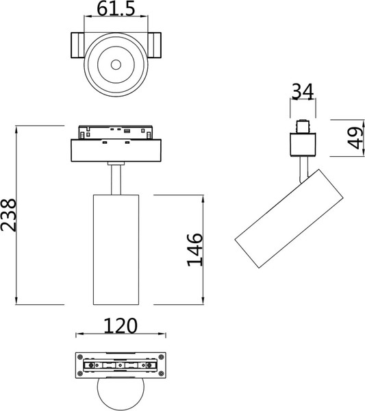 Изображение товара Трековый светильник Maytoni Focus TR019-2-15W4K-W
