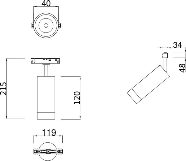 Изображение товара Трековый светильник Maytoni Focus TR019-2-7W3K-W