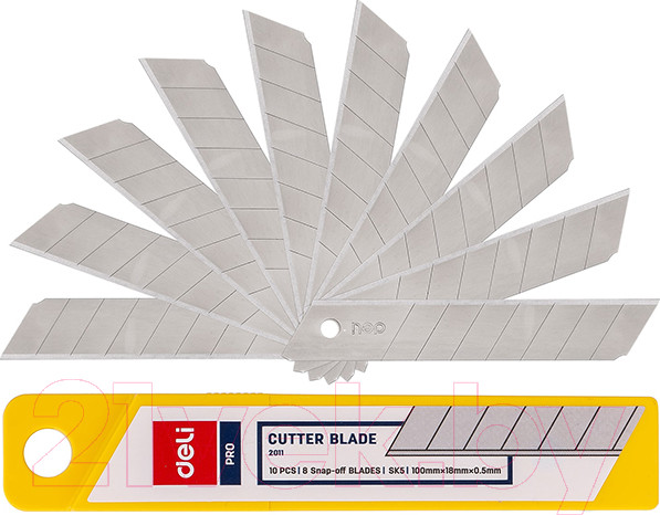 Изображение товара Набор сменных лезвий канцелярских Deli 2011 (10шт)