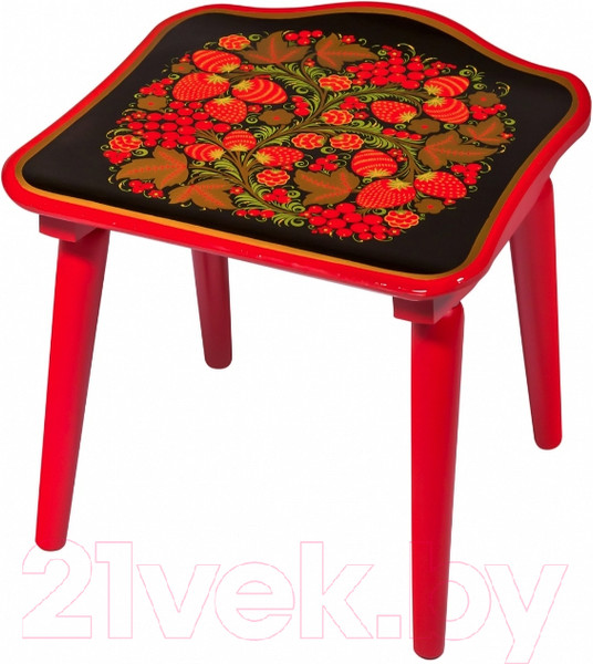 Изображение товара Табурет детский Хохломская Роспись Ягода/Цветок 7401