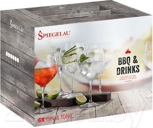 Изображение товара Набор бокалов Spiegelau BBQ&Drinks Джин и Тоник / 4391780 (6шт)
