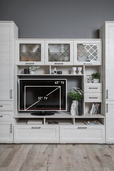 Изображение товара Стенка Премиум ТВА Александра ТВ (бодега/вяз каньон милк)