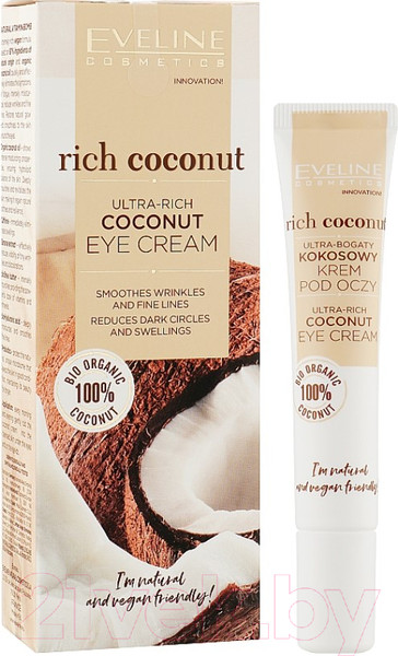 Изображение товара Крем для век Eveline Cosmetics Rich coconut Питательный (20мл)
