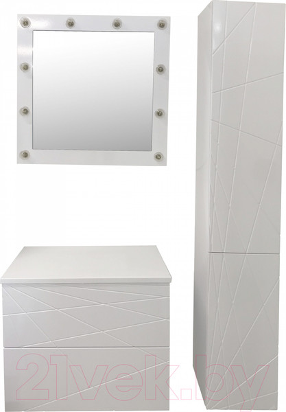 Изображение товара Зеркало Garda 5/1_700_PVC (белый глянец)