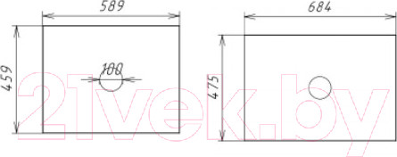 Изображение товара Столешница для тумбы в ванную Garda 39.700.PVC (белый глянец)