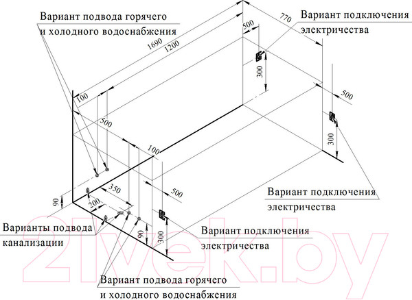 Изображение товара Ванна акриловая Vannesa Роза 169x77 / 2-78-0-0-9-208Р (с экраном и каркасом)