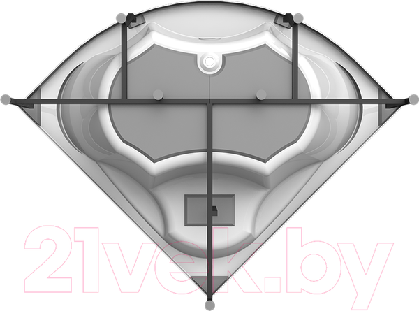 Изображение товара Ванна акриловая Vannesa Сандра 149x149 / 2-78-0-0-1-221 (с экраном и каркасом)