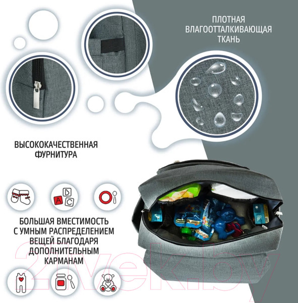 Изображение товара Рюкзак Nuovita CapCap Hipster (серый)