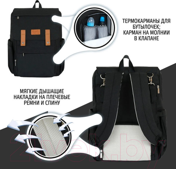 Изображение товара Рюкзак Nuovita CapCap Hipster (черный)