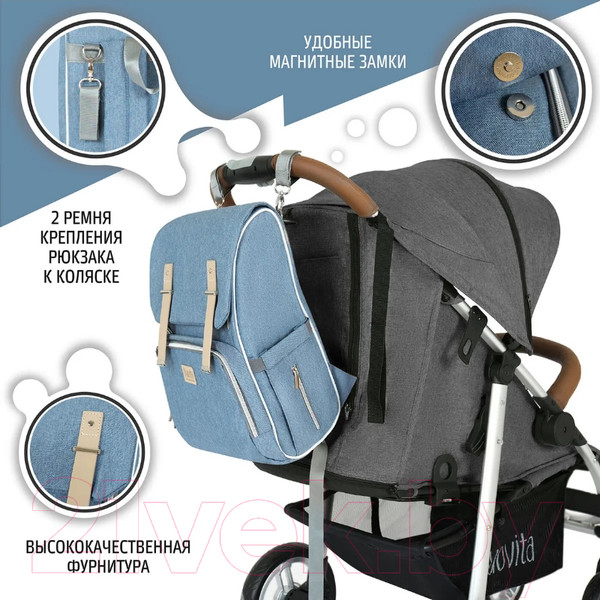 Изображение товара Рюкзак Nuovita CapCap Rotta (светло-серый)