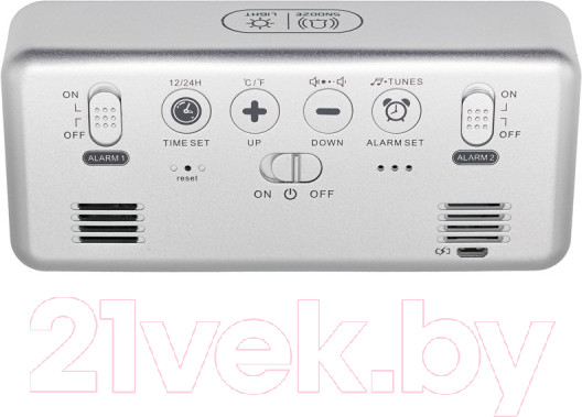 Изображение товара Настольные часы ArtStyle CL-B80WBL (черный/белый/синий)