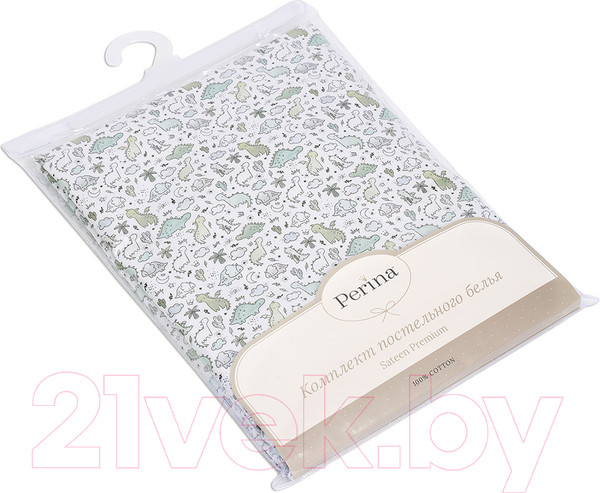 Изображение товара Комплект постельный для малышей Perina Lovely Dream / ЛД3-02.2 (3 предмета, Dino)