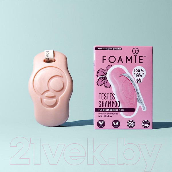Изображение товара Твердый шампунь для волос Foamie Hibiskiss для поврежденных волос