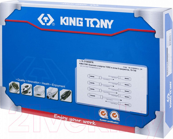 Изображение товара Набор отверток King TONY 9-31909PR