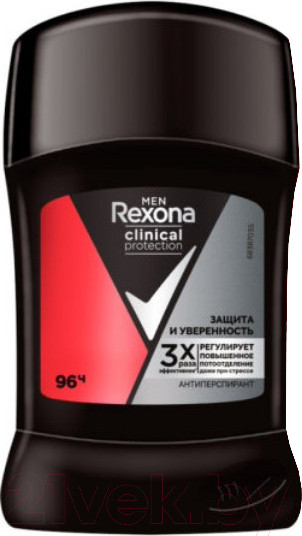 Изображение товара Антиперспирант-стик Rexona Clinical Protection Защита и Уверенность Box (50мл)