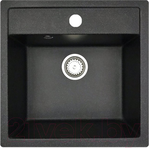 Изображение товара Мойка кухонная со смесителем БелЭворс Rio + смеситель W4998-4-22 + дозатор L405F (черный)