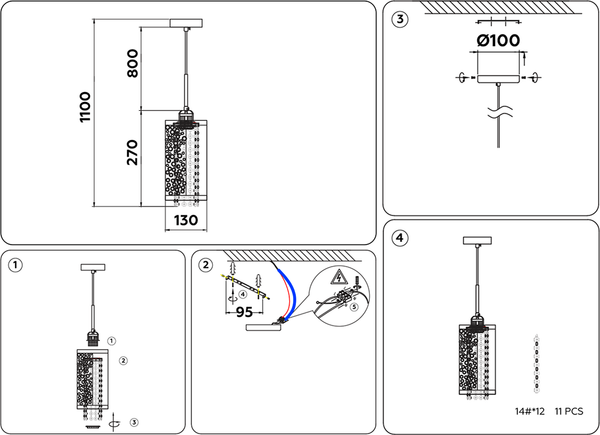 Изображение товара Потолочный светильник Ambrella TR3637 CH/BK (хром/черный)