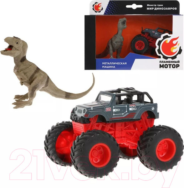Изображение товара Автомобиль игрушечный Пламенный мотор Монстр трак Мир динозавров / 870532